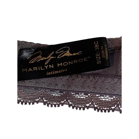 Marilyn Monroe Intimates Gray Lace Underwire Bra Women’s Size 38C NWT - Picture 4 of 6